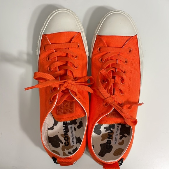 EUC Converse CTAS Sneakers in Ox Bold Mandarin Cordura Nylon Size 9.5 USW - Picture 3 of 14